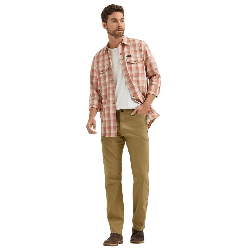 Wrangler Outdoor Mens Pants Khaki 42X30 Nylon Spandex Active Fishing Gorpcore
